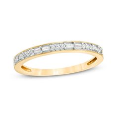 Yellow Gold Stackable Anniversary Rings With Baguette Diamonds, Yellow Gold Baguette Diamond Stackable Rings For Anniversary, Anniversary Yellow Gold Stackable Rings With Baguette Diamonds, Gold Stackable Rings With Baguette Diamonds For Anniversary, Gold Stackable Rings With Baguette Diamonds, Stackable Diamond Bands, Dainty Style, Stackable Bands