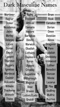 the names of different types of statues