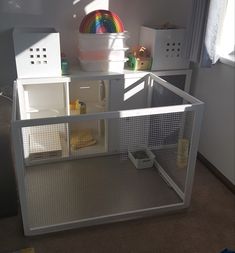 an open refrigerator in the corner of a room