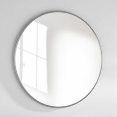 Glass Warehouse Leia Round Mirror & Reviews | Wayfair Metal Room, Round Wall, Game Room Furniture