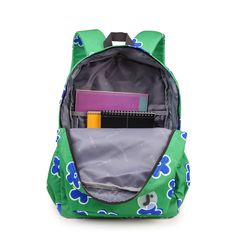 Available in a variety of bold graphic prints, this classic backpack offers style and storage for the daily commute to school or occasional day trips around town. The J World Oz backpack is made from durable HP Duraceltex and polyester fabrics and features a back cushion and ergonomic S-shaped shoulder straps for all day carrying comfort. This backpack has a roomy main compartment to hold books, folders, or extra layers and a front zippered pocket to hold your cell phone, pens, keys, school supp Daily Backpack, Backpack For School, Classic Backpack, Water Resistant Fabric, Laptop Pocket, Small Accessories, School Backpacks, Online Purchase, Day Trips