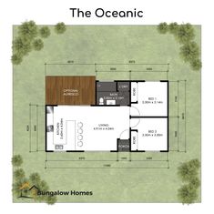 the floor plan for an eco - friendly home in bungalow homes'site