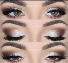 Gorgeous Wedding Makeup, Make Up Designs, Wedding Makeup For Brown Eyes, Best Wedding Makeup, Formal Makeup, Wedding Day Makeup, Glitter Eye Makeup, Smink Inspiration, Makijaż Smokey Eye