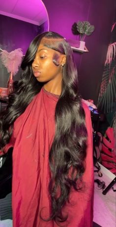 2 Braids Sew In, Cute Hairstyles Lace Frontal, Black Lace Front Wigs Styles, 40 Inch Bust Down Wig Side Part, Hairstyles Long Hair Black Women, Make Up Ideas For Black Women, Skating Rink Outfit Black Women, Cute Hairstyles Wigs, Custom Color Wigs On Dark Skin