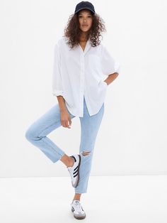 Saw this on Gap: Ankle Length Jeans, Light Jeans, Water Saving, Jeans Light, Weekend Wear, Style Mistakes, Light Wash Jeans, Mid Rise Jeans, Light Denim