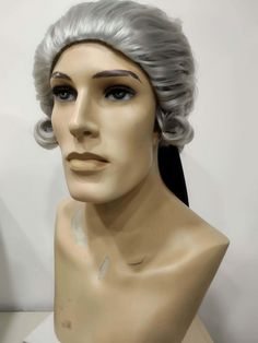 "Renaissance Male Wig, reminiscent of the 1800s era, featuring a voluminous base to discreetly tuck away your hair. The elastic base ensures a perfect fit, and its stable design guarantees a lasting hairstyle for extended shows. An authentic theatrical wig suitable for the role of a Judge or for period dramas. Ideal for those seeking a Georgian Period Wig or participate to a re-enactment. This exquisite wig  is designed to provide a comfortable fit, with our an elastic base that goes from 17\" (or 43 cm) up to 24\" (or 62cm) . Made in our small manufactory in Athens, Greece." 1700s Mens Fashion, Wigs Male, Clown Wig, Stable Design, Fashion Wigs, Evil Clowns, Regrow Hair, Brown Wig, Costume Hats