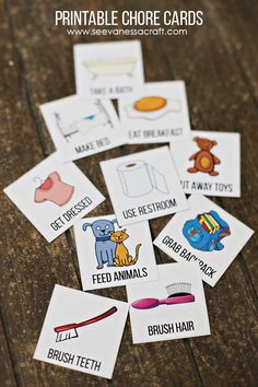 these printable chores cards are perfect for kids to use