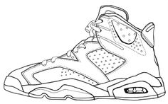 jordan shoes cartoon drawing wallpapers wallpaperaccess sketch line white