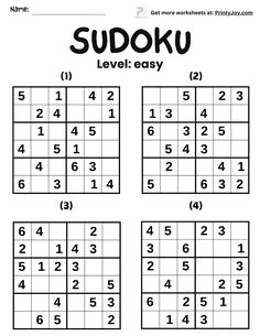 sudoku is an easy way to learn how to play sudoku with the numbers