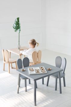 Wooden Kids Table, Bunny Chair, Montessori Table And Chair, Toddler Desk, Montessori Table, Kids Wooden Table, Kids Table And Chair, Chair Wooden, Wooden Table And Chairs