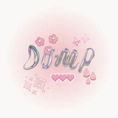 the word disinnap is surrounded by hearts, stars and other objects on a pink background