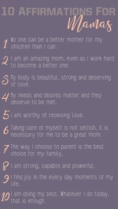 Mom Positive Affirmations, Mom Self Love Quotes, Your Doing Good Mom Quotes, Mama Knows Best Quotes, Daily Affirmations For Stay At Home Moms, Parent Affirmations Mom, Positive Motherhood Affirmations, Positive Mama Quotes, Positive Affirmation For Moms