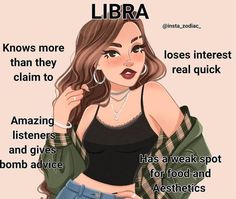 a woman with long brown hair wearing jeans and a black top is featured in the magazine libra