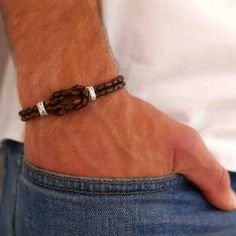 Mens Bracelet Fashion, Mens Bracelet Designs, Men's Leather Bracelet, Mens Cuff Bracelets, Celtic Bracelet, Bracelets Ideas, Mens Bracelets, Mens Cuff, Gift Husband