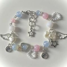 Fairy Bracelets, Anting Manik, Angel Wing Bracelet, Bracelets Design, Pretty Princess, Star Bracelet, Pretty Bracelets