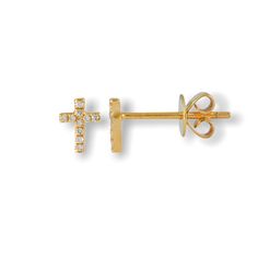 The most adorable mini cross stud earrings. Perfect for you or your mini. 14k Yellow Gold .05 total carat weight white round diamonds Classic stud post with butterfly backing Cross Stud Earrings, Cross Earrings Studs, Mini Cross, Classic Jewelry, Round Diamonds, Fine Jewelry, Diamonds, Stud Earrings, Yellow Gold