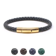 Sizes: S, M, L, XL Colors: Black, Brown, Blue, Green Material: Genuine Leather SKU: bx3.yg  Elevate your wrist style our double wrap genuine leather bolo bracelet. Wear it layered with your watch or on its own for an instant stack look. Features a discrete yellow gold stainless steel clasp with easy push button release. See size guide for the perfect fit. Men's Leather Bracelets, Bolo Bracelet, Mens Leather Bracelet, Leather Bracelets, Green Material, Push Button, Rope Bracelet, Leather Men, Mens Bracelet