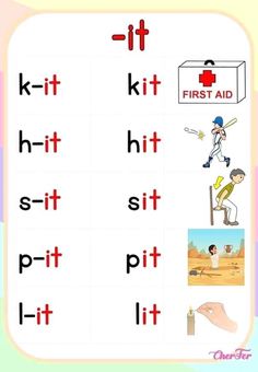 the words in this worksheet are for children to learn how to read them