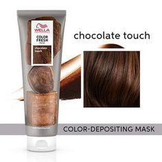 Blonde And Brunette Hair, Wella Color Fresh Mask, Color Fresh Mask, Chocolate Touch, Color Depositing Mask, Blonde Hair For Brunettes, The Chocolate Touch, Light Ash Brown Hair, Dark Hair Dye