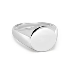 Discover the epitome of elegance with Nialaya's exquisite men's signet ring, a captivating creation that seamlessly blends craftsmanship and style. Handmade with precision from high-quality 925 sterling silver and luxuriously rhodium plated, this beautiful lightweight ring is an ideal gift for him.   The Circular Signet Ring stands out with its modern interpretation of the classic signet ring, featuring a sleek circular bezel that adds a touch of sophistication to any look. Embrace the contempor Signet Ring For Men, Signet Ring Men, August Birthstone Jewelry, July Birthstone Jewelry, Silver Signet Ring, Jewelry Ring Box, Ring For Men, Men's Jewelry Rings, Pearl Jewellery Earrings