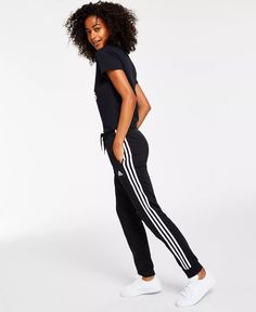 Details:Adidas style# GS6345 Striped Pants Women, Adidas Outfit Women, Adidas Sweatpants, Adidas Fashion, Adidas Outfit, Crystal White, Cuffed Pants, Warming Up, Women Essentials