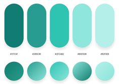 the different shades of blue and green are shown in this chart, which shows how to choose