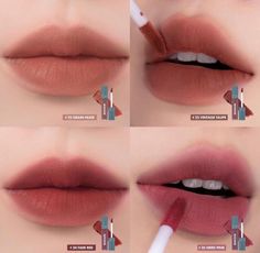 Warm Tone Makeup, Nude Colour Lipstick, Lip Color Palette, Eye Shape Makeup, Face Transformation, Lipstick Colour, Gradient Lips, Lip Shade, Beauty Hacks Lips