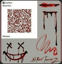 a qr code with blood dripping down it