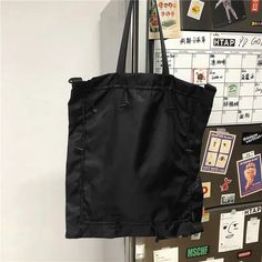 UAKISS - Ladies Drawstring Large Capacity Shoulder Messenger Bag Waterproof Solid Color Crossbody Bags Shopping Folding Casual New High-capacity Rectangular Nylon Bag, Woven Beach Bags, Silver Handbag, Girls Handbags, Floral Bags, Korean Casual, Chain Crossbody Bag, Black Crossbody, Shoulder Messenger Bag