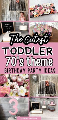 the cutest toddler 70's theme birthday party ideas for girls and boys