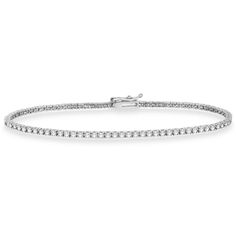 Eternity Diamond Tennis Bracelet 14k White Gold (2.10ct) - IB78 Eternity Bracelet, White Gold Bangle, Fine Diamond Jewelry, Romantic Jewellery, Diamond Tennis Bracelet, Colorless Diamond, Gold Diamond Jewelry, Tennis Bracelet Diamond, Gorgeous Bracelet