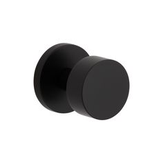 two black round knobs on a white background