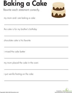 a printable recipe for baking a cake