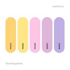 the color palettes for different colors are shown in three rows, each with an individual's name on it