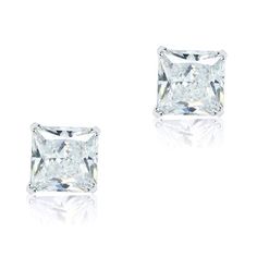 Classic 2.00 ct Princess Cut Diamond Stud Earrings Dare to dazzle with brilliant diamonds in this fabulous 2 ct. t.w. silver stud earrings. Crafted in durable silver-dipped 5x in white gold. This beauty is handcrafted for daily wear. MATERIALSMetal Type: 925 Sterling SilverDiamond Type: Created DiamondCenter Diamond Size: 6.0mm*6.0mmDiamond Carat: 1.00 CT eachTotal Carat Weight: 2.00 ctDiamond Color: ClearDiamond Shape: Princess CutMetal Stamp: 925Setting Type: Prong Setting Anti-allergic Non-ta 1 Carat Diamond Earrings, Cvd Diamond, Princess Cut Diamond, Man Made Diamonds, Tiny Diamond, Diamond Simulant, Diamond Stud Earrings, Square Earrings, Diamond Stud