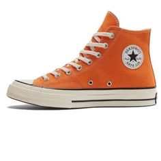 Converse Chuck Taylor All Star 1970s High Top 'Orange' A11442C Orange Converse Platform, Vintage Sneakers For Fall, Vintage Sneakers For Fall Streetwear, Vintage Fall Sneakers For Streetwear, Vintage Fall Streetwear Sneakers, Retro Orange Sneakers For Streetwear, Vintage Orange Sneakers With Round Toe, Casual Orange Converse Sneakers, High Top Converse Outfits Fall