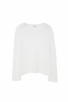 Loose Knitted Sweater Offwhite | NA-KD Oversized White Soft Knit Sweater, Oversized White Cropped Sweater For Layering, White Relaxed Fit Knit Cropped Sweater, Oversized White Fine Knit Tops, White Knit Cropped Sweater With Relaxed Fit, White Cozy Open Knit Top, Cozy White Open Knit Top, White Crew Neck Cropped Sweater For Fall, White Oversized Cozy Cropped Sweater