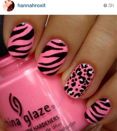 Girls Summer Nails, Summer Nails Art Designs, Summer Nails Art, Zebra Print Nails, Summer Nails 2023, Unghie Nail Art, Nails Art Designs, Summer Gel Nails