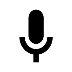 a black and white microphone icon