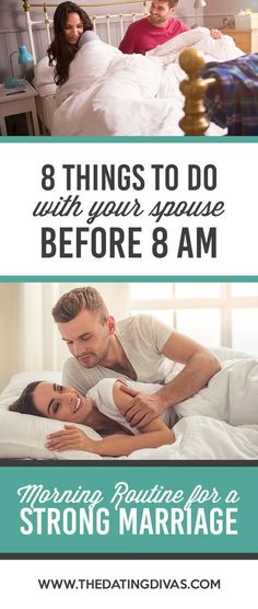 8 things to do with your spouse before 8 am. A morning routine for couples that will make you happier, more productive, and more in love! #morningroutine #miraclemorning Best Marriage Advice, The Dating Divas, Dating Divas, Strong Marriage, Marriage Goals, Healthy Marriage, Christian Marriage