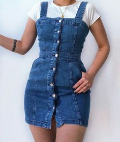 Denim Looks, Dresses Casual Fall, Summer Denim, Causual Outfits, Outfits Fashion, Tag A Friend, Girly Outfits, Teen Fashion Outfits, Looks Vintage