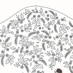 an elephant with leaves and berries on it's trunk is depicted in this coloring page