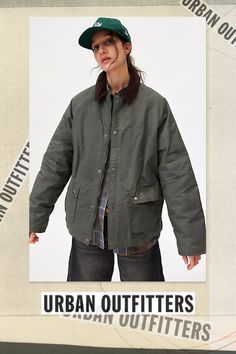 Staple BDG jacket in an oversized, chore style. Designed in a waxed canvas & lined in flannel featuring a contrast corduroy collar, long sleeves and front patch pockets. Topped with snap & zip closures for a functional and stylish finish. Find it only at Urban Outfitters. Features BDG George waxed barn jacket Canvas chore jacket Waxed canvas outer Contrast corduroy shirt collar with long sleeves Front patch pockets with snap placket Oversized, relaxed fit Tunic length Flannel lining Snap and zip closures UO exclusive Content + Care 69% Cotton, 31% nylon; lining 78% polyester, 15% cotton, 3% acrylic, 1% nylon, 1% lyocell Machine wash Imported Size + Fit Model in Dark Green is 5’10" and wearing size Small Measurements taken from size Small Chest: 44" Length: 28" | BDG George Waxed Barn Jacke Canvas Jacket Outfit Women, Streetwear Cotton Outerwear With Contrast Collar, Cotton Outerwear With Contrast Collar For Streetwear, Cotton Outerwear With Contrast Collar And Long Sleeve, Cotton Outerwear With Contrast Collar, Fall Utility Outerwear With Corduroy Collar, Classic Outerwear With Corduroy Collar For Streetwear, Rugged Fall Outerwear With Padded Collar, Outdoor Cotton Utility Jacket With Padded Collar