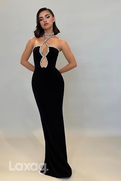 21903 - Chic Beaded Straps Black Mermaid Long Formal Evening Gowns – Laxag Look Gatsby, Exquisite Gowns, Black Mermaid, Evening Party Gowns, Looks Party, Gala Dresses, Gowns Of Elegance, Glam Dresses, Looks Chic