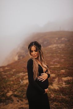 Two Under Two Photoshoot, Black Maternity Dress Photoshoot, Velvet Maternity Dress, Fitted Long Sleeve Dress, Maternity Dress For Photoshoot, Long Sleeve V Neck Dress, Black Maternity Dress, Dress For Photoshoot, V Neck Long Sleeve Dress