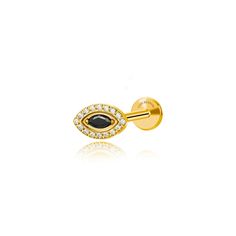 Indulge in luxury with our Titanium Black CZ Marquise Eye Piercing Stud. The enigmatic black cz adds a touch of mystery, elevating your style to new heights. Make a statement that exudes sophistication and exclusivity with this must-have piece. Lightweight | Water-Resistant | Tarnish-Free: Designed for 24h Wear Nickel-Free | Hypoallergenic | Lead-Free: Perfect For Sensitive Skin & Cute Designs Comfortable | Durable | No-Poke Wear: You can wear them to sleep! We provide a diverse array of sizes t Eye Piercing, Ear Piercing Jewelry, Piercing Stud, Earring Cuff Chain, Ear Cuff Chain, Conch Piercing Jewelry, Tiny Jewelry, Maria Tash, Barbell Earrings