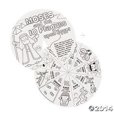 an image of a coloring book with the title moses and the 10 plagues upon egypt