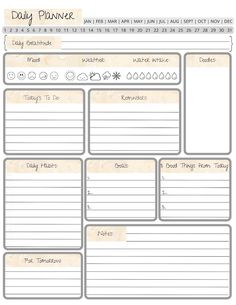 the daily planner is an easy to use and printable template for any type of organization