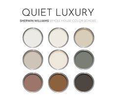 the color palette for sherylin williams's house color scheme, which includes different shades