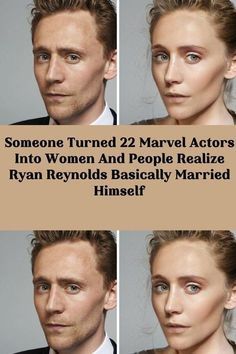 some people are making funny faces with the caption'someone turned 22 marvel actors into women and people realize ryan reynolds basically married himself